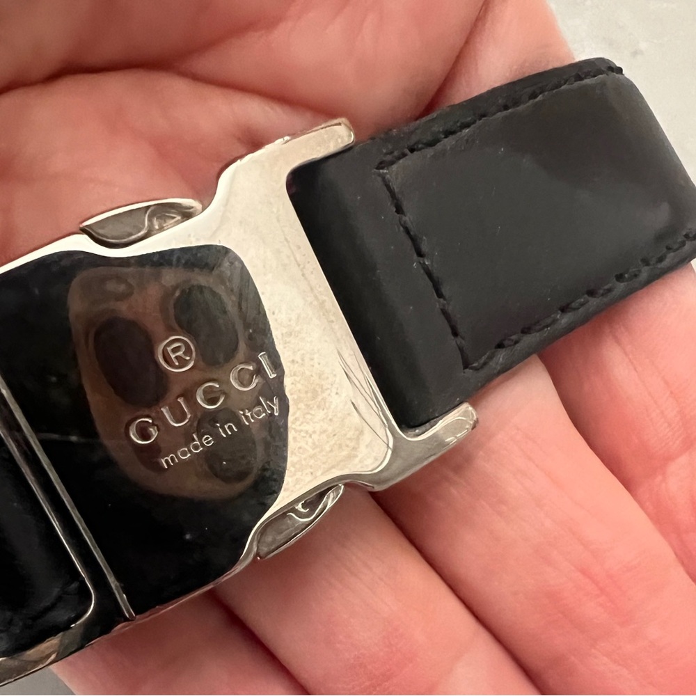 Gucci Black Platform Heels with Silver Buckles size 37 (7 to 7.5 US)